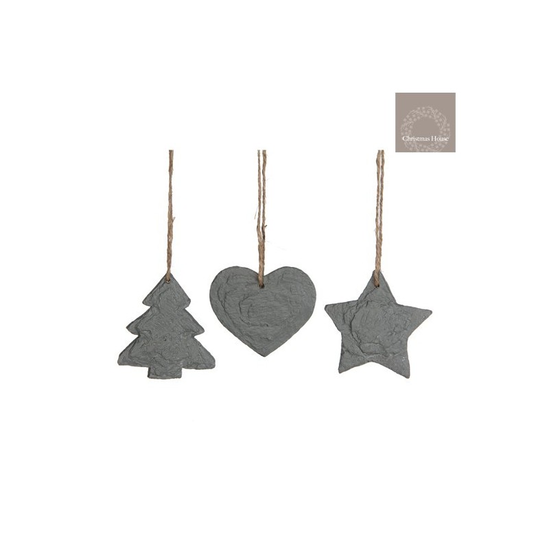 Albero Stella Cuore In Grey. Pezzo Singolo AmagicTree.com