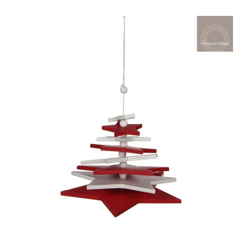 Albero di Natale da Appendere Bianco e Rosso AmagicTree.com