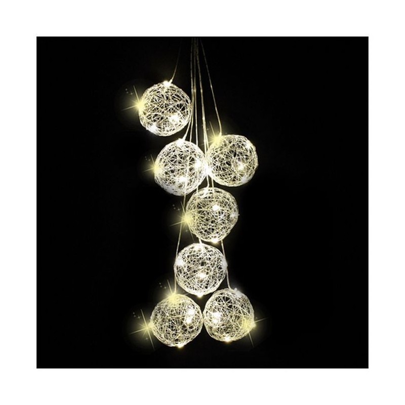 Palline Argento Illuminate con Led AmagicTree.com