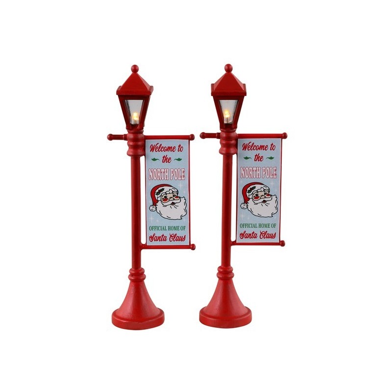 Lemax 34091 North Pole Lamppost Set Of 2 AmagicTree.com