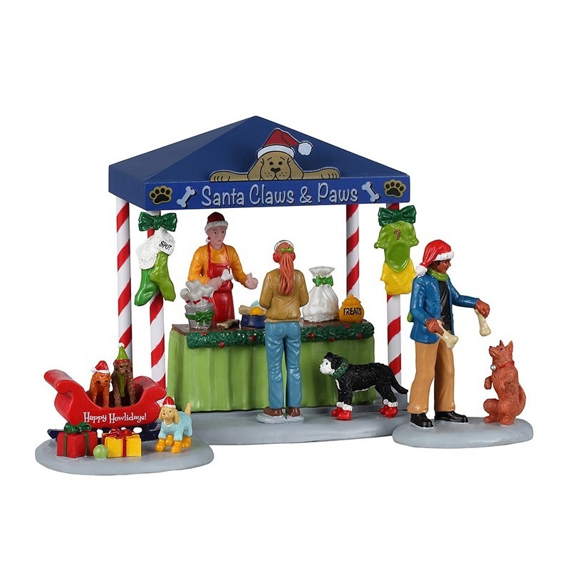 Lemax 23606 Santa Claws & Paws Set Of 3 AmagicTree.com