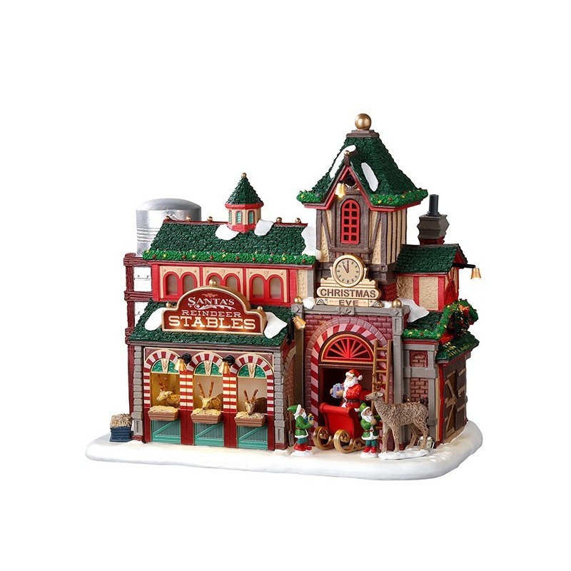 Lemax 25926 Santa'S Reindeer Stables AmagicTree.com