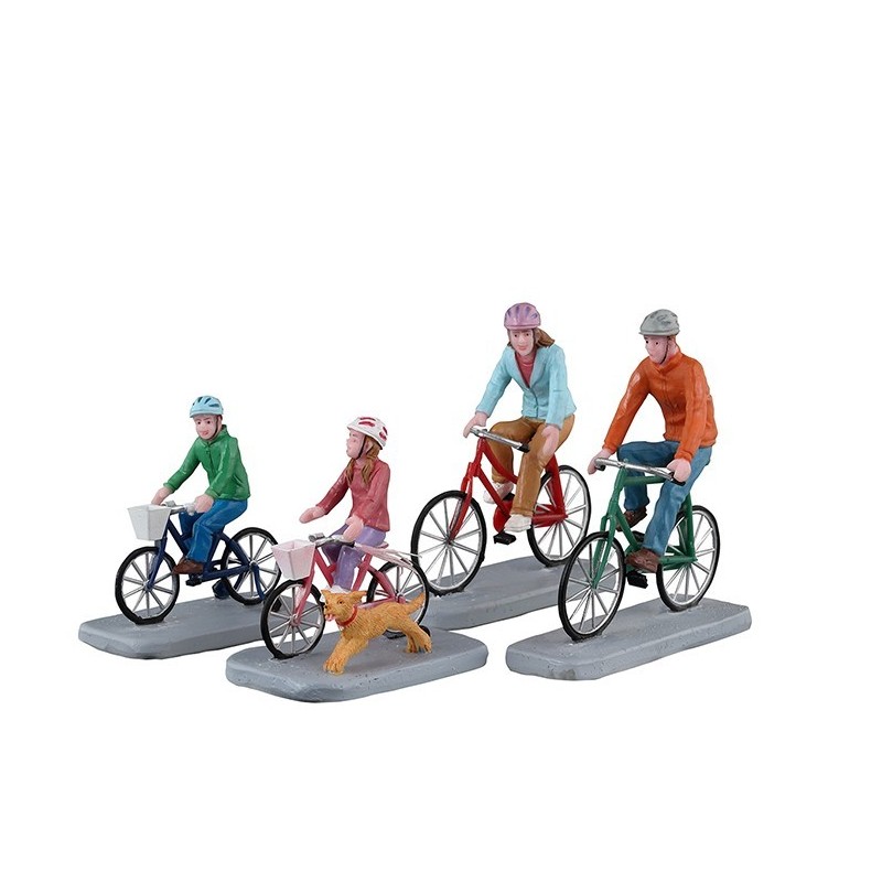 Lemax 32220 Family Bike Ride Set Of 4 AmagicTree.com