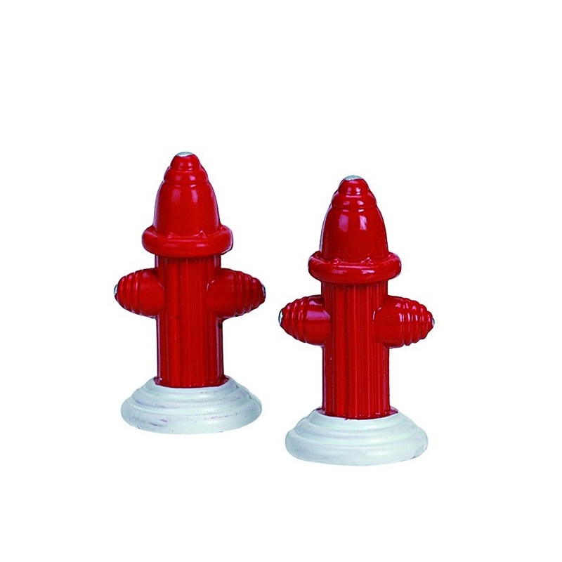 Lemax 24986 Metal Fire Hydrant Set Of 2 AmagicTree.com