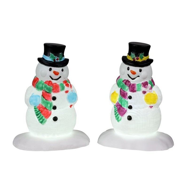 Lemax 24965 Holly Hat Snowman Set Of 2 AmagicTree.com