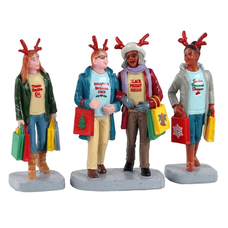 Lemax 12026 Girls Christmas Shopping Trip Set Of 3 AmagicTree.com