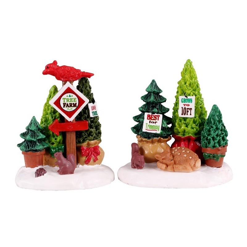 Lemax 14844 Tree Farm Display Set Of 2 AmagicTree.com