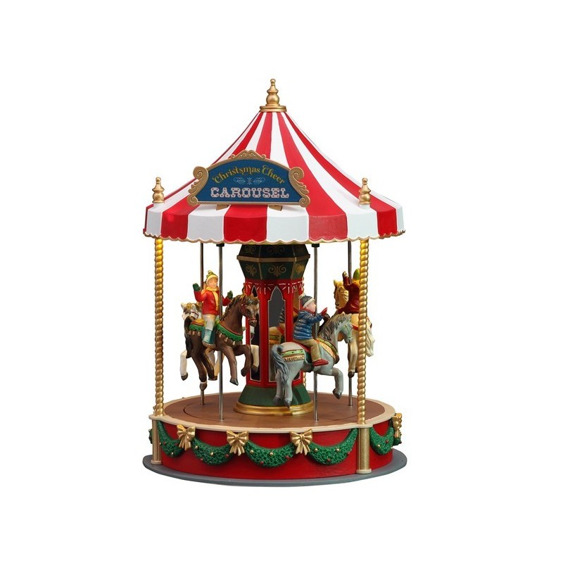 Lemax 14821 Christmas Cheer Carousel AmagicTree.com