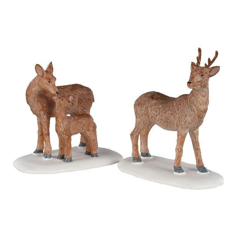 Lemax 02929 Deer Family Set of 2 AmagicTree.com