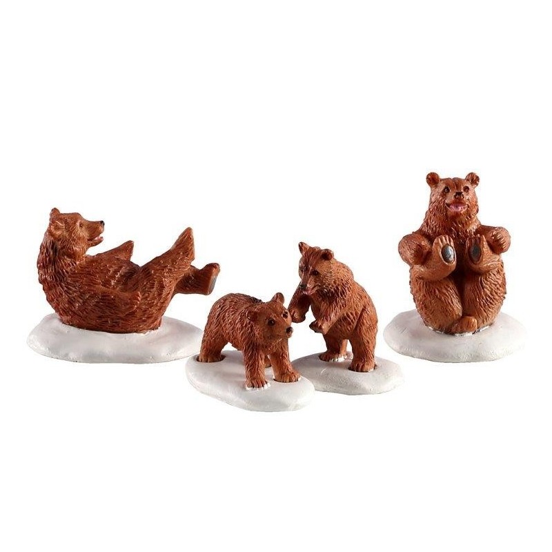 Lemax 02943 Bear Family Snow Day Set of 4 AmagicTree.com