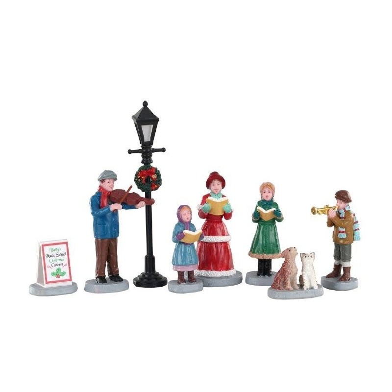 Lemax 02949 Baily's Music School Carolers Set of 8 AmagicTree.com