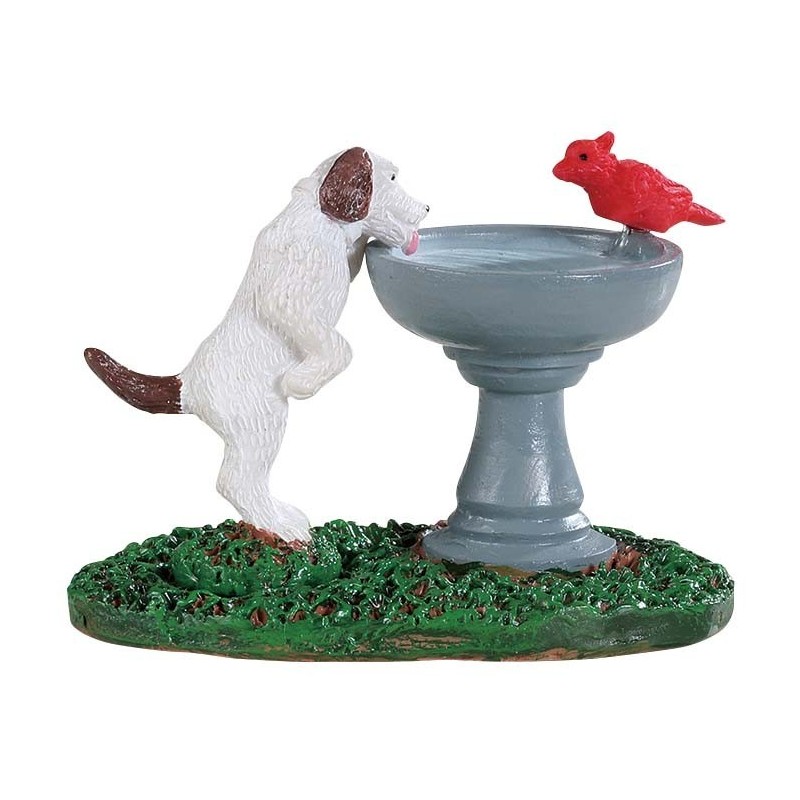 Lemax 94535 Bird Bath Dog Fountain AmagicTree.com