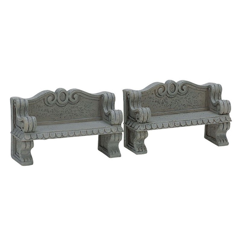 Lemax 74612 Stone Bench Set of 2 AmagicTree.com