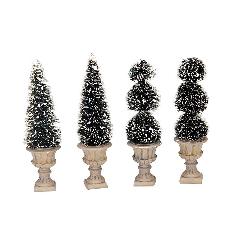 Lemax 34965 ConeShaped & Sculpted Topiaries Set of 4 AmagicTree.com