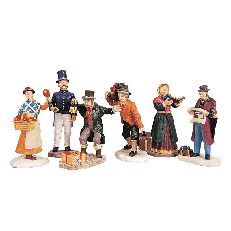 Lemax 92355 Townsfolk Figurines Set of 6 AmagicTree.com