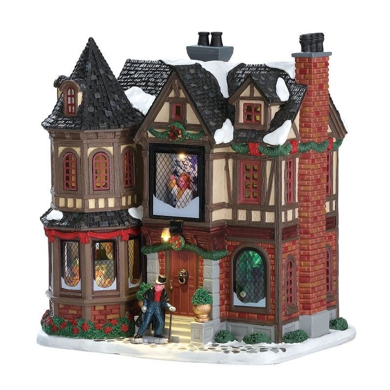 Lemax 75191 Scrooge's Manor with adaptor AmagicTree.com