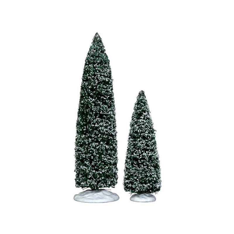 Lemax 34664 Snowy Juniper Tree Large & Medium Set of 2 AmagicTree.com