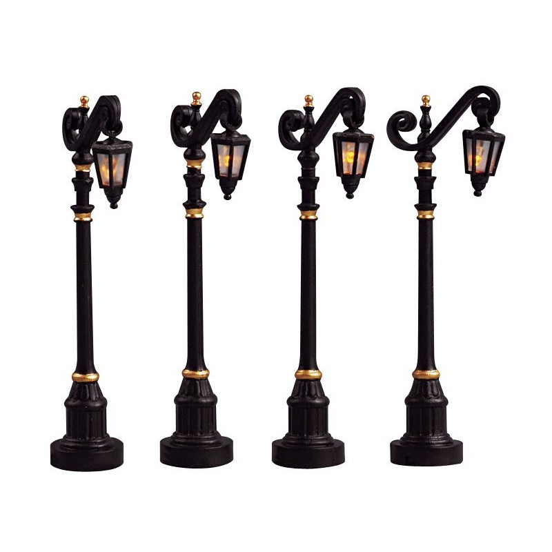 Lemax 54313 Colonial Street Lamp Set of 4 AmagicTree.com