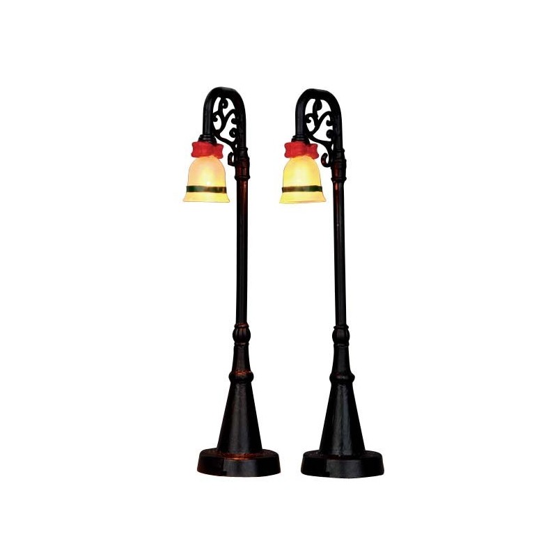 Lemax 54932 Bell Ornament Lamp Post Set of 2 AmagicTree.com