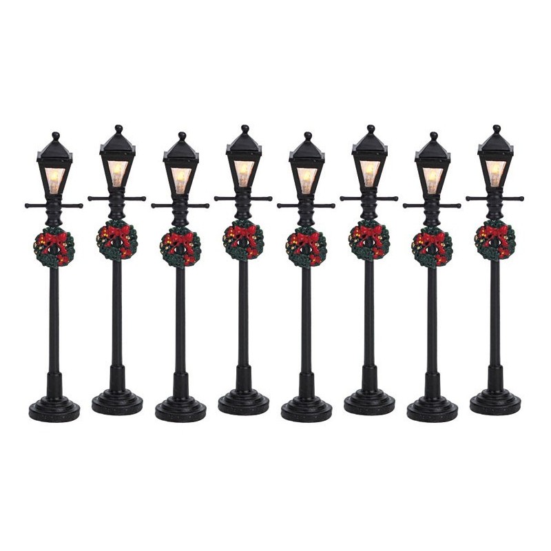 Lemax 64500 Gas Lantern Street Lamp Set of 8 AmagicTree.com