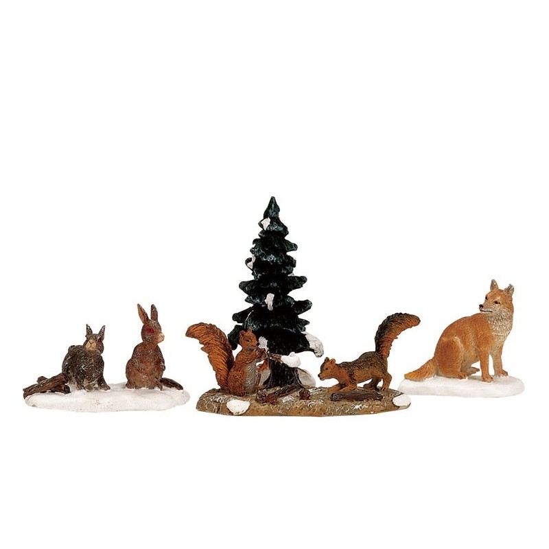 Lemax 12516 Woodland Animals Set of 4 AmagicTree.com