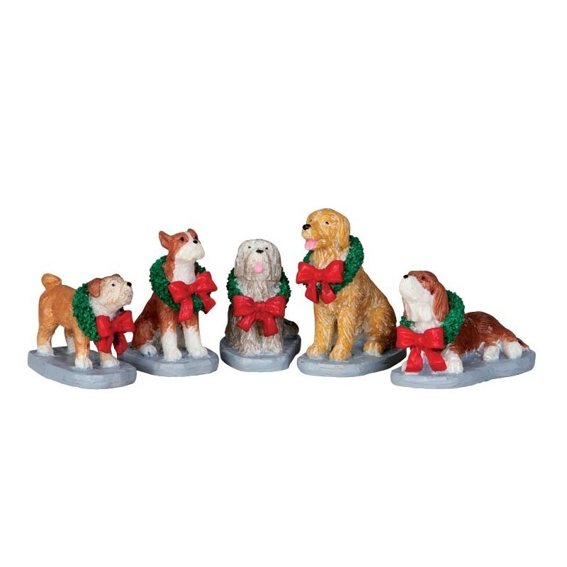 Lemax 32138 Christmas Pooch Set of 5 AmagicTree.com