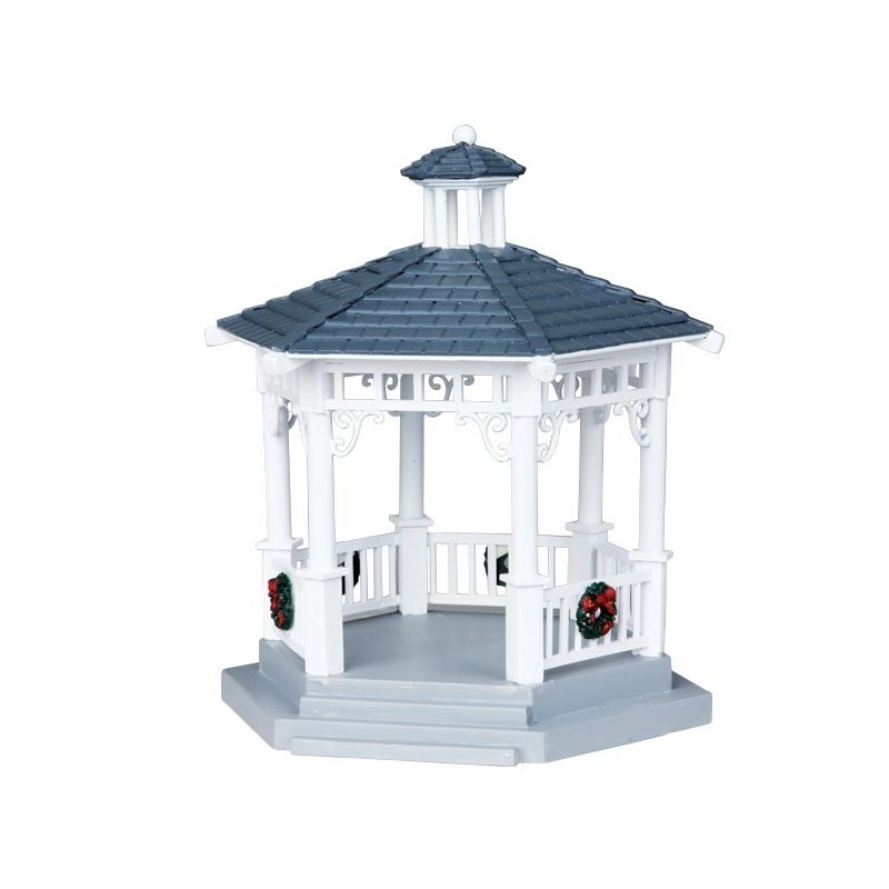 Lemax 04160 Plastic Gazebo With Decorations AmagicTree.com