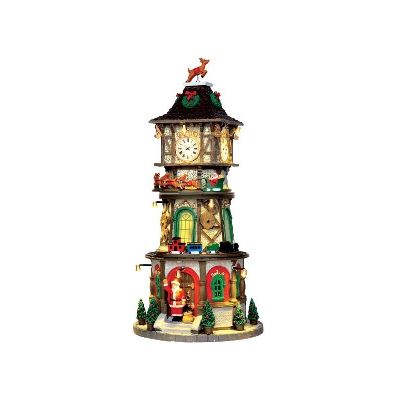 Lemax 45735 Christmas Clock Tower with adaptor AmagicTree.com