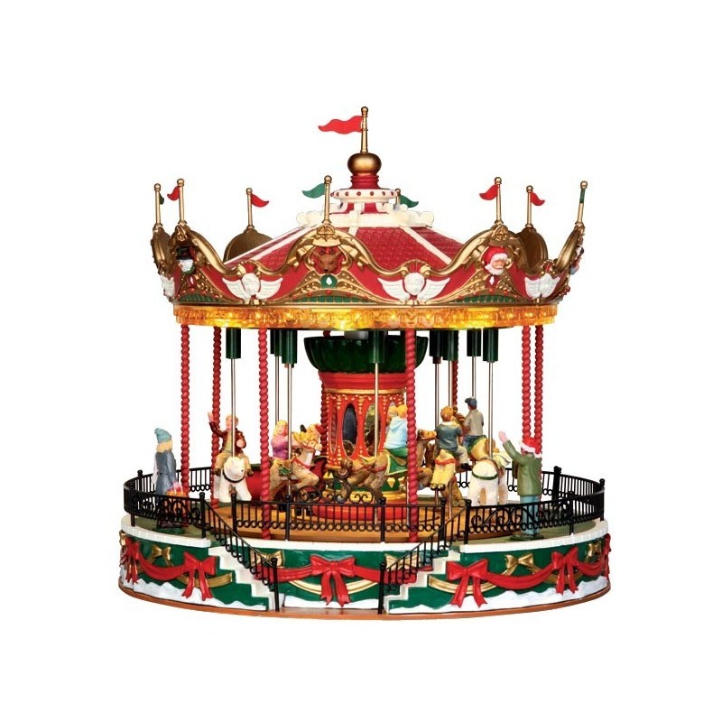 Lemax 34682 Santa Carousel with adaptor AmagicTree.com