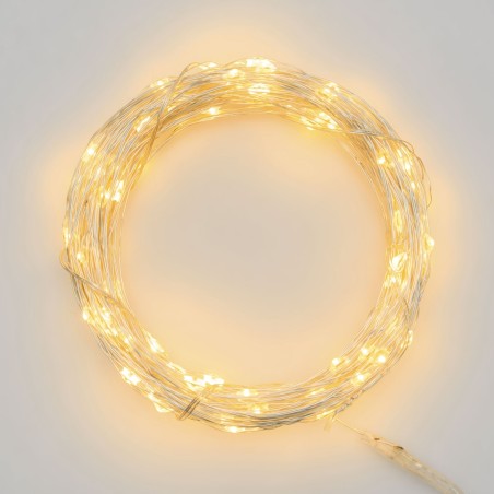 String light 14m, 140 MicroLEDs BIANCO CALDO AmagicTree.com