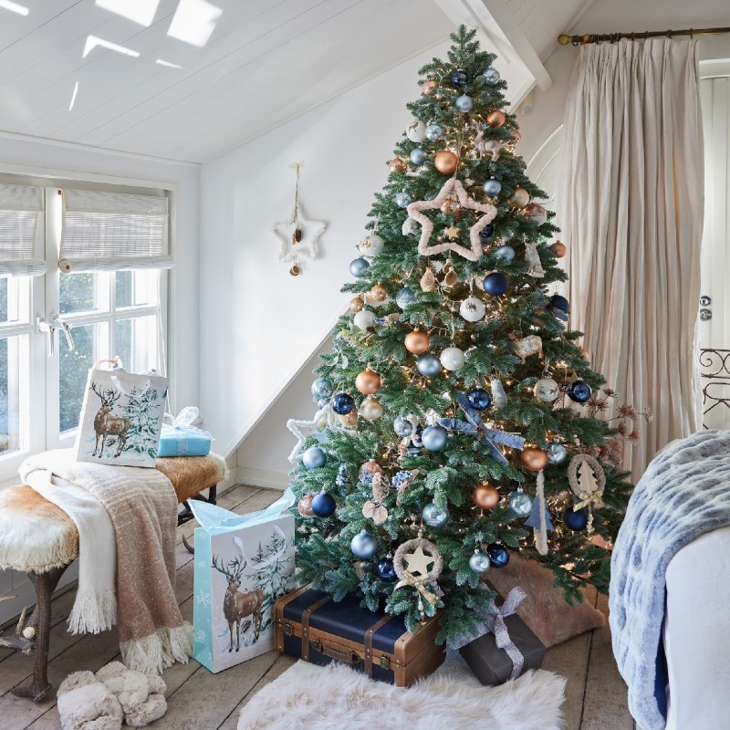 Trondheim Green/Blue Christmas Tree dim 210 cm AmagicTree.com