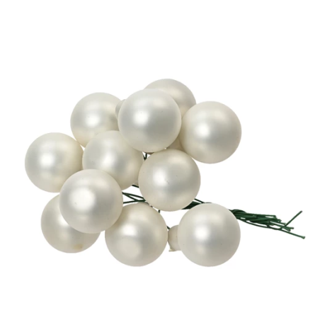 Grappolo di Palline in Vetro Colore Bianco AmagicTree.com