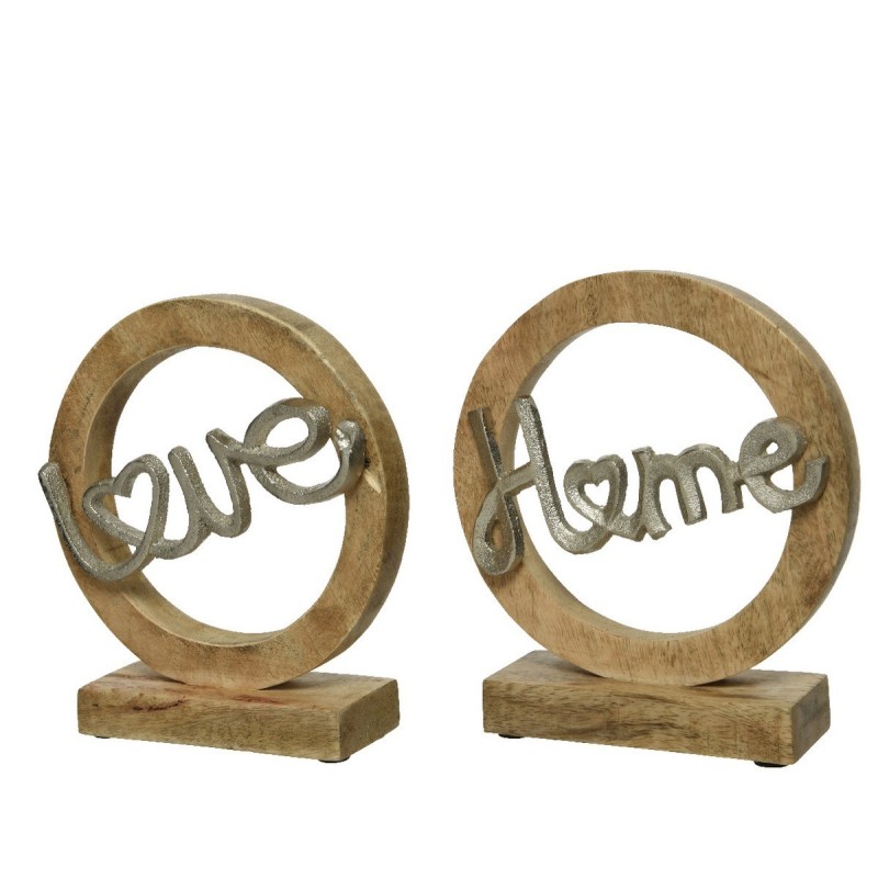 Soprammobile in legno con scritta Love o Home 19 cm. Pezzo Singolo AmagicTree.com