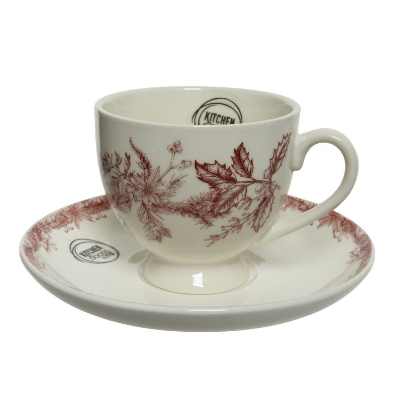 Tazza e piattino in porcellana 10,5 cm. AmagicTree.com