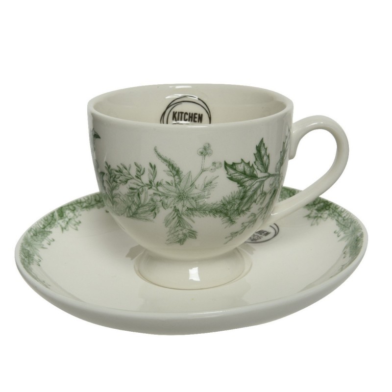 Tazza e piattino in porcellana 10,5 cm. AmagicTree.com