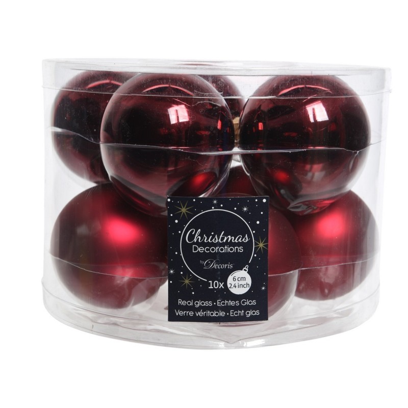 Palline di Natale in Vetro Diam 6 cm Set di 10 AmagicTree.com