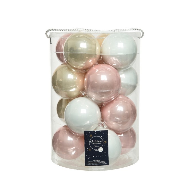 Palline di Natale in Vetro Diam 8 cm Set di 16 AmagicTree.com