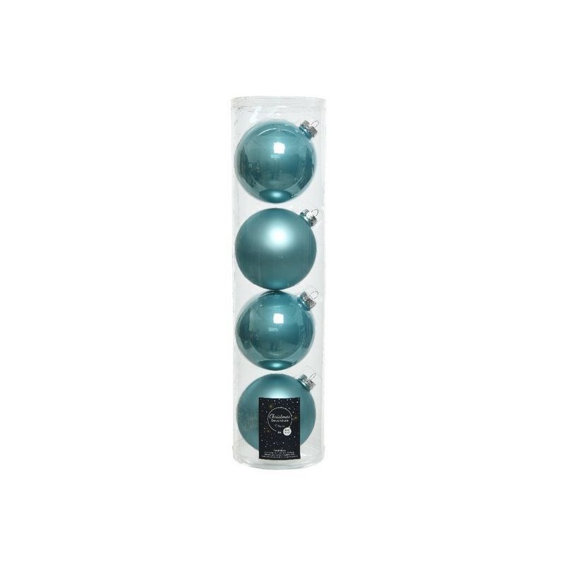 Palline in vetro da appendere Blu Artic dim 10 cm Box da 4 AmagicTree.com